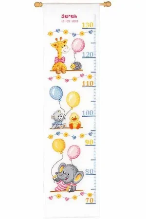 Baby Shower Height Chart Cross Stitch Kit By Vervaco Price Drop