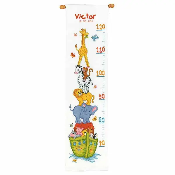 Noahs Ark Height Chart Cross Stitch Kit By Vervaco Buy Direct