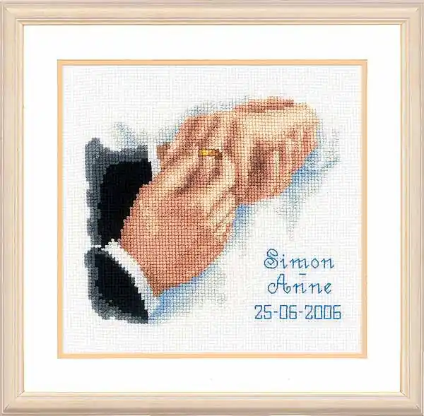 Limited Offer With this Ring Wedding Sampler Cross Stitch Kit By Vervaco