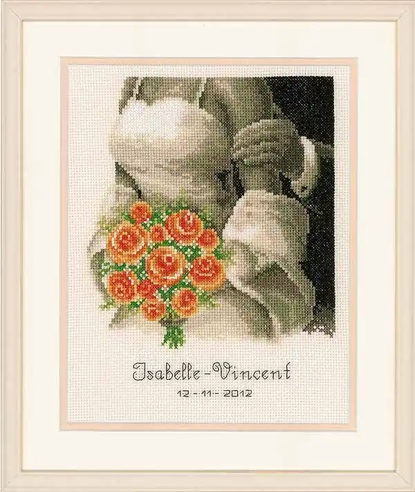 The Bouquet Wedding Sampler Cross Stitch Kit By Vervaco Modern