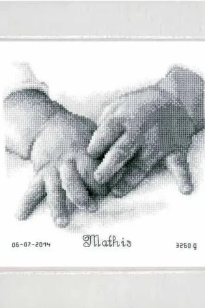 Reduced Price Baby Hands Birth Sampler Cross Stitch Kit By Vervaco