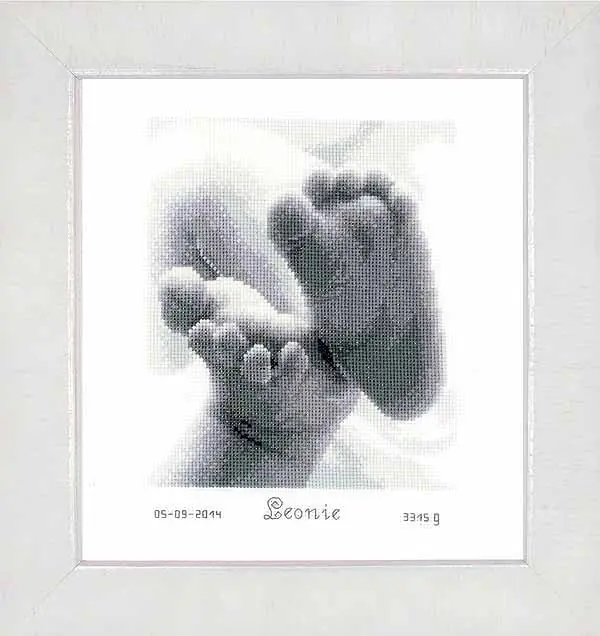 Instant Buy Baby Feet Birth Sampler Cross Stitch Kit By Vervaco