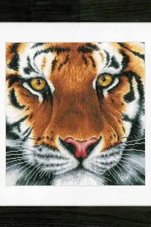 Tiger Cross Stitch Kit By Lanarte Authentic