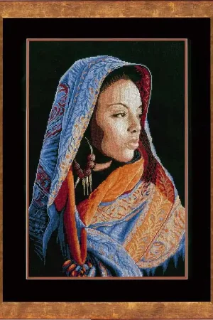 African Lady Cross Stitch Kit By Lanarte Cheap