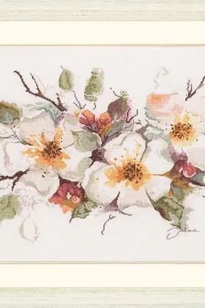 Apple Blossom Cross Stitch Kit By Lanarte Original