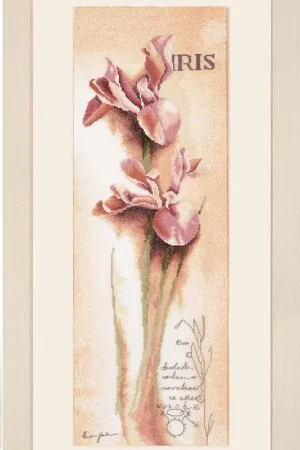 Botanical Iris Cross Stitch Kit By Lanarte Sale