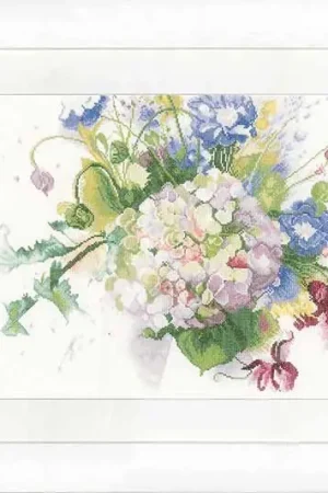 Weekend Sale Hortensia Cross Stitch Kit By Lanarte