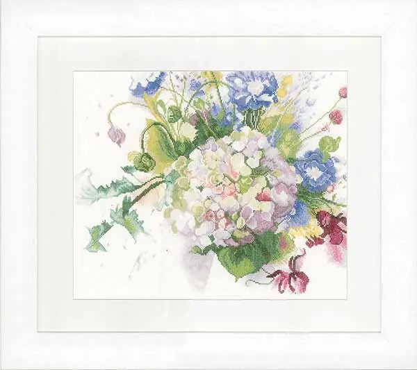 Weekend Sale Hortensia Cross Stitch Kit By Lanarte