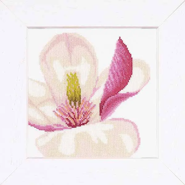 Magnolia Flower Cross Stitch Kit By Lanarte Place Order