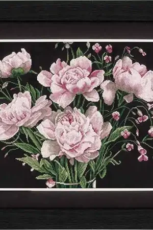 Pink Roses Cross Stitch Kit By Lanarte Direct From Manufacturer