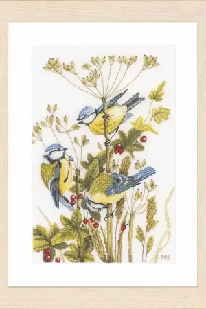 Blue Tits Cross Stitch Kit By Lanarte Deal