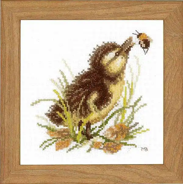 New Release Duckling and Bumble Bee Cross Stitch Kit By Lanarte