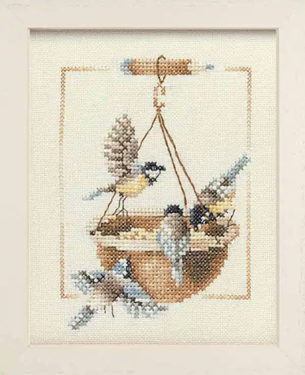 Feeding Dish with Birds Cross Stitch Kit By Lanarte Fan Favorite