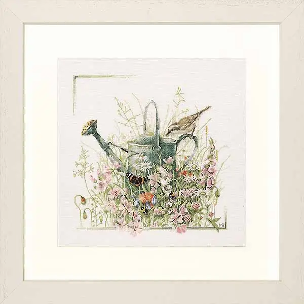 Instant Buy Watering Can Cross Stitch Kit By Lanarte