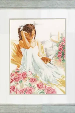 Cheap Moment of Reading Cross Stitch Kit By Lanarte