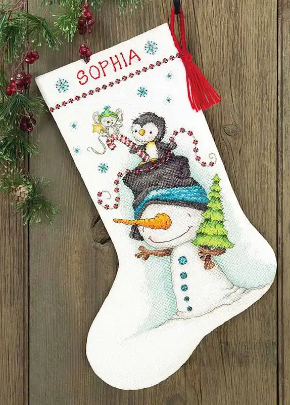 Jolly Trio Christmas Stocking Cross Stitch Kit by Dimensions Limited Edition