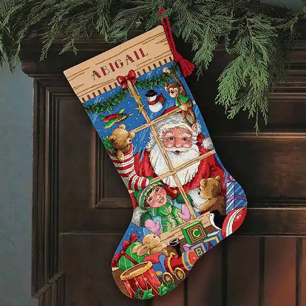 Wholesale Santa's Toys Christmas Stocking Cross Stitch Kit by Dimensions