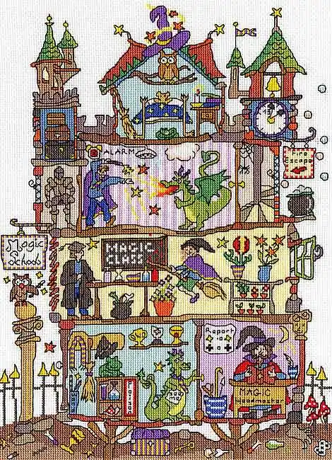 Flash Sale Cut Thru Magic School Cross Stitch Kit By Bothy Threads