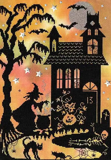 Authentic Pumpkin House Cross Stitch Kit By Bothy Threads