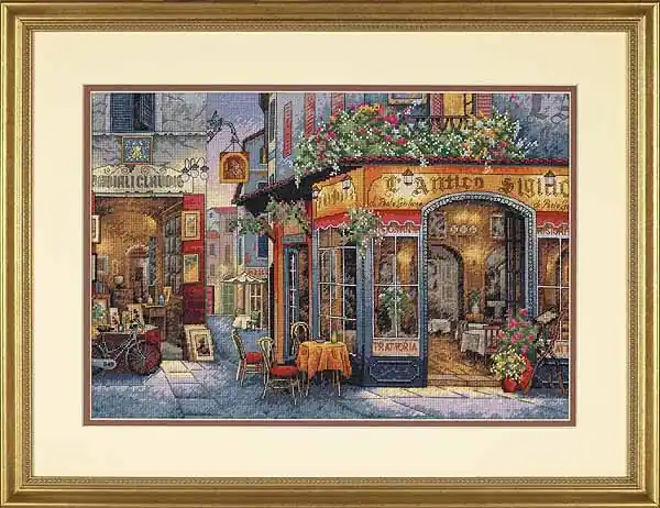 European Bistro Cross Stitch Kit by Dimensions Secure Checkout