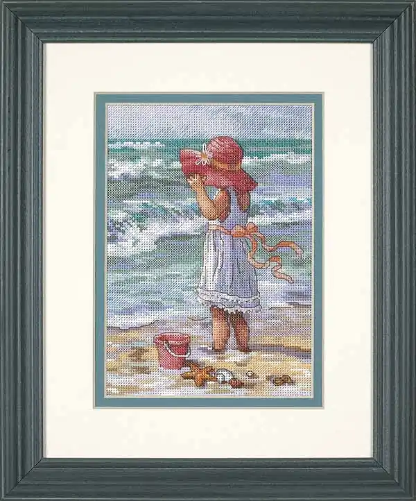 Modern Girl at the Beach Cross Stitch Kit by Dimensions