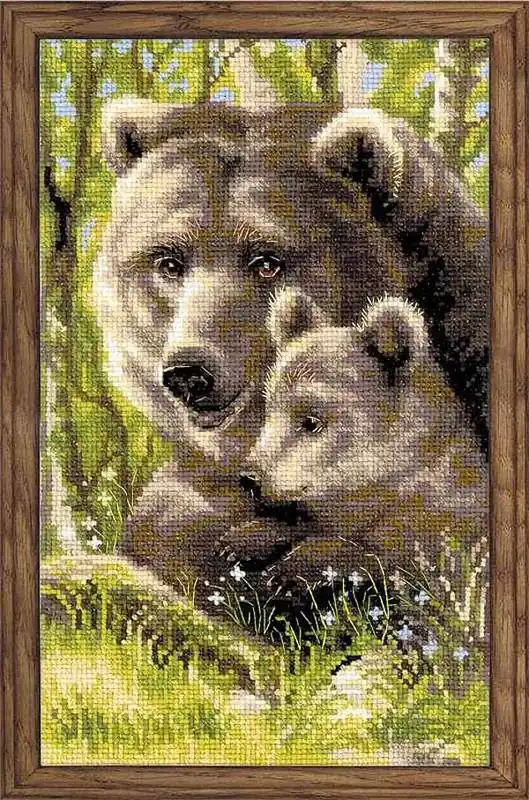 Bear with Cub Cross Stitch Kit By RIOLIS Order Now
