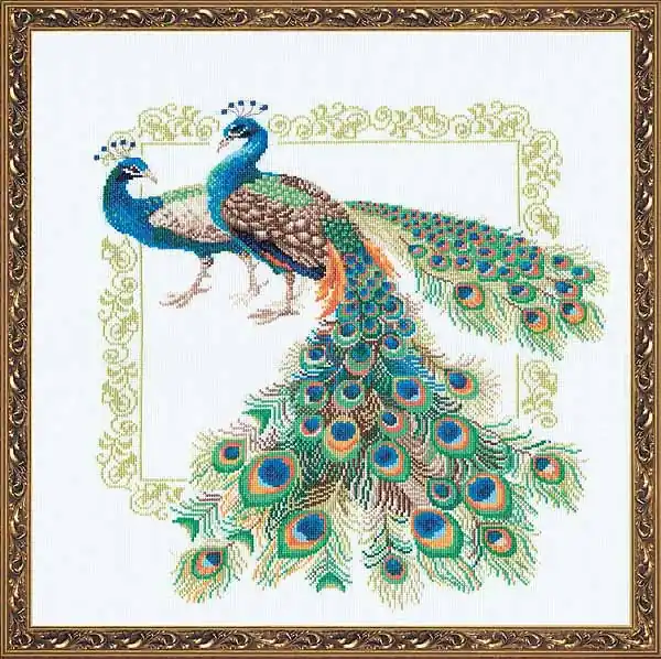 Limited Edition Peacocks Cross Stitch Kit By RIOLIS