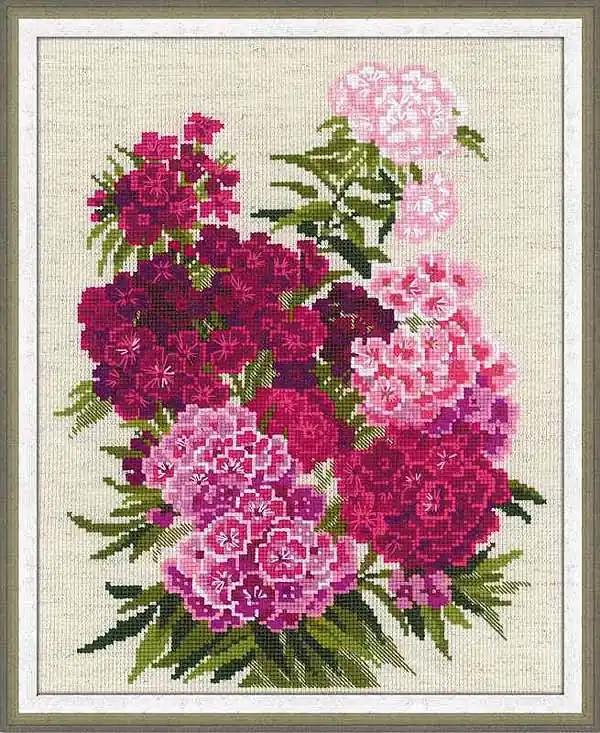 Sweet William Cross Stitch Kit By RIOLIS Certified