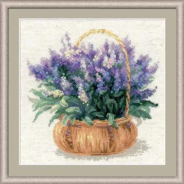 Super Sale French Lavender Cross Stitch Kit By RIOLIS