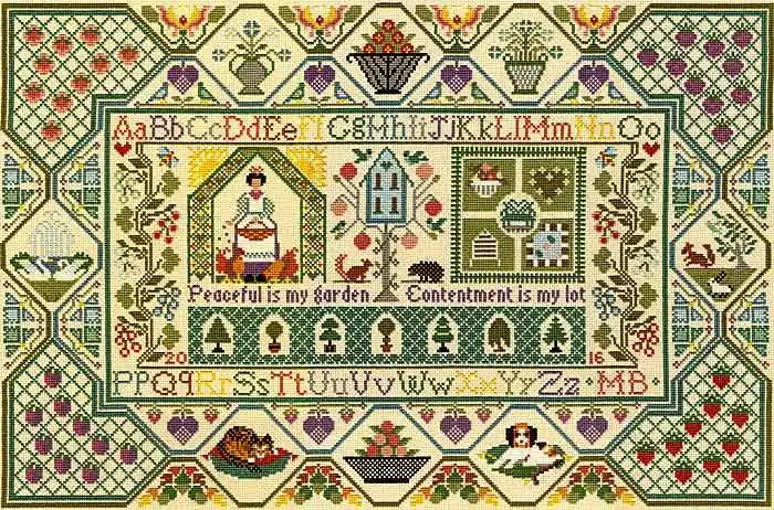 Peaceful Garden Sampler Cross Stitch Kit By Bothy Threads Top Pick