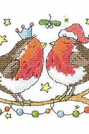 Last Chance Christmas Kiss Cross Stitch Kit by Heritage Crafts