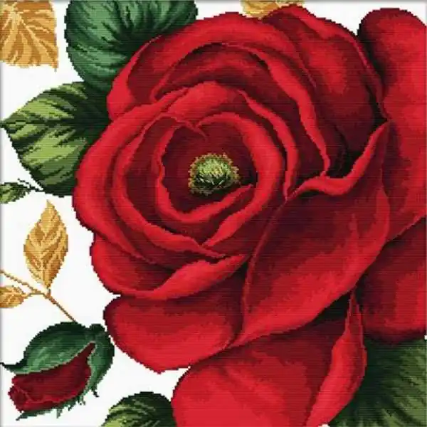 Rose Printed Cross Stitch Kit by Needleart World Don’t Miss Out