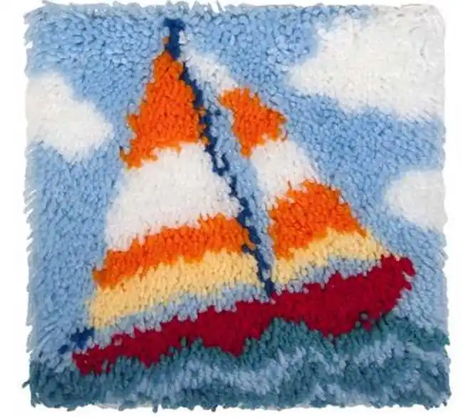 Limited Time Sail Boat Latch Hook Kit By Needleart World