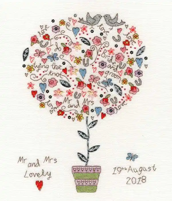 Love Vows Cross Stitch Kit By Bothy Threads Express Delivery