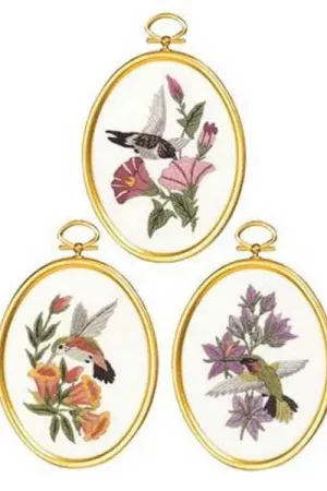Hummingbirds Embroidery Kit by Janlynn Same Day Shipping