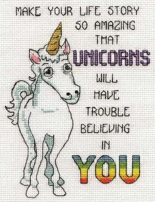 Unicorns Cross Stitch Kit by Design Works Price Cut