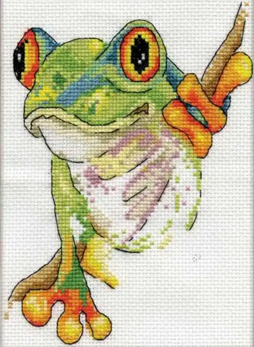 Limited Time Tree Frog Cross Stitch Kit by Design Works