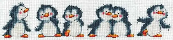 Luxury Penguin Row Cross Stitch Kit by Design Works