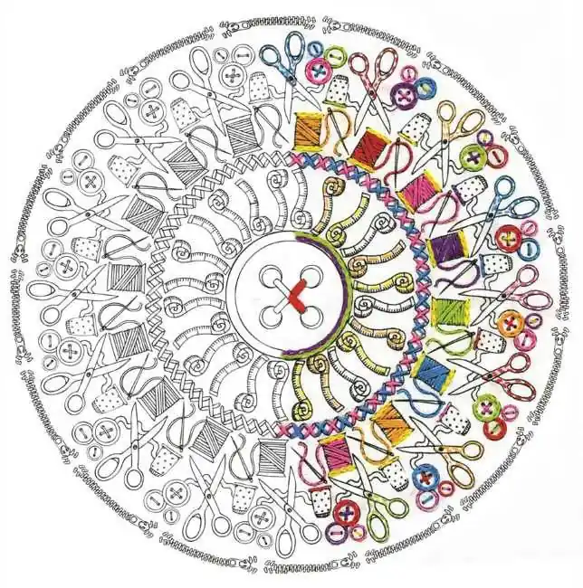 Hot Deal Sewing Mandala Zenbroidery by Design Works