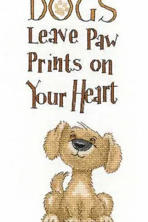 Trusted Brand Paw Prints Cross Stitch Kit by Heritage Crafts
