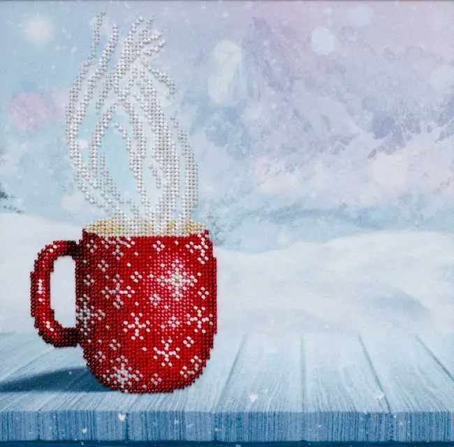 Hot Coffee Bead Embroidery Kit by VDV Certified