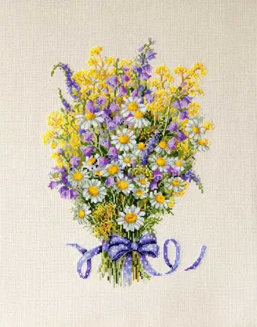 Clearance Summer Flowers Cross Stitch Kit by Merejka