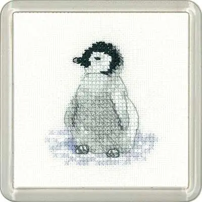 Penguin Cross Stitch Coaster Kit by Heritage Crafts Cheap