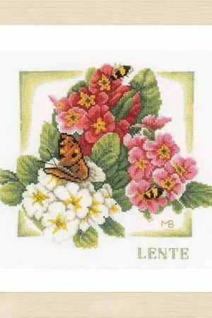 Spring Cross Stitch Kit By Lanarte Handmade