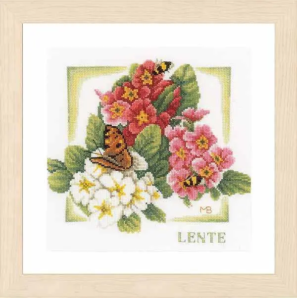 Spring Cross Stitch Kit By Lanarte Handmade
