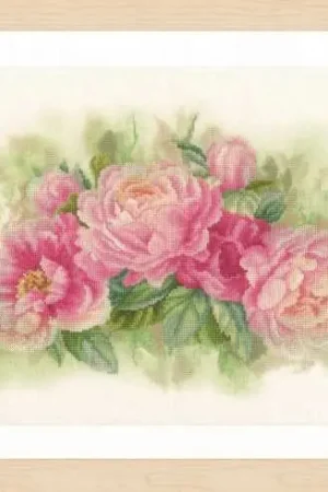 Bouquet of Peonies Cross Stitch Kit By Lanarte No Minimum Order
