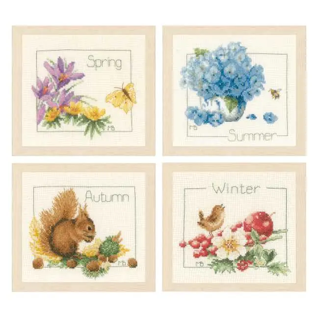 Top Pick Four Seasons Cross Stitch Kit By Lanarte