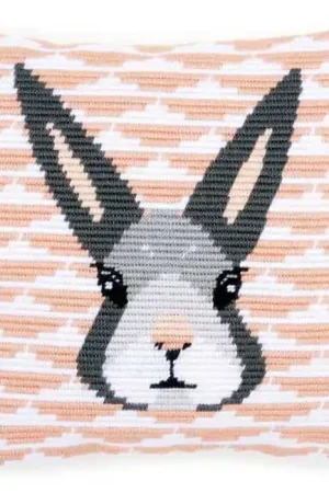 Best Price Yvonne Rabbit Counted Long Stitch Cushion Kit By Vervaco
