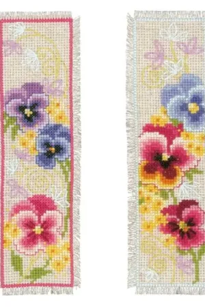 Wholesale Violets Bookmark Cross Stitch Kit By Vervaco