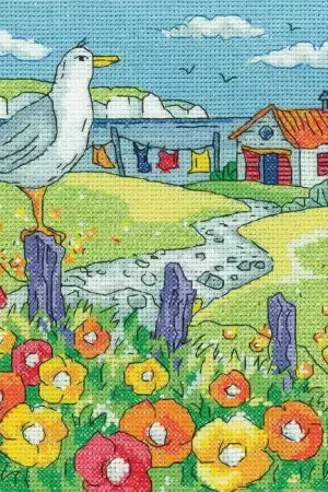 Poppy Shore Cross Stitch Kit by Heritage Crafts Final Sale